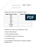 Simple Past Tense Worksheet