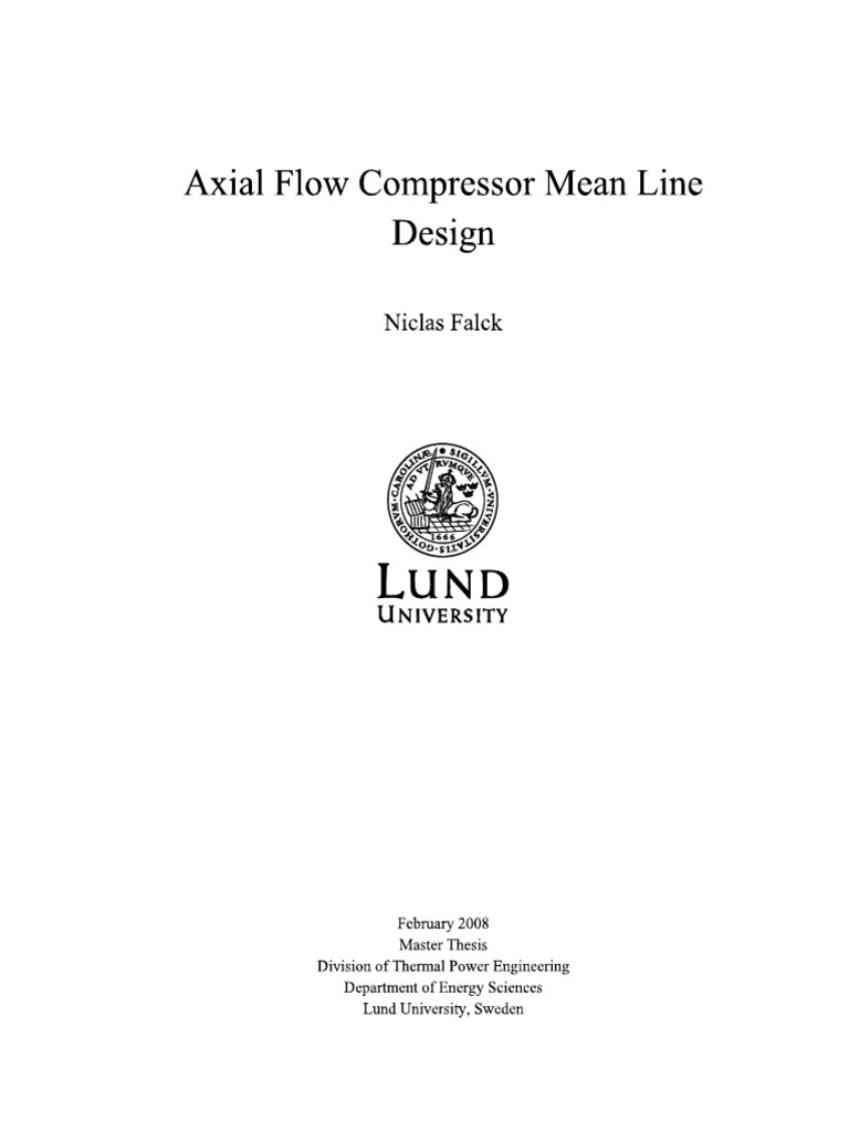 Axial Flow Compressor Mean Line Design | PDF