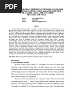 Upaya Meningkatkan Kemampuan Motorik Halus Anak Melalui Kegiatan Mencocok Gambar Kelompok B Di TK Jasa Ibu Salasa Padang Tarok Kec. Baso Kab Agam