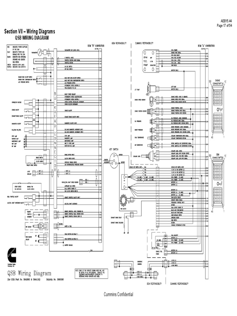 QSB, QSC, and QSM11 Wiring Diagrams and Pin Mapping for OEM Connectors PDF Throttle Switch