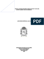 Caracterización en La Extracción Metalúrgica de Oro y Plata Del Distrito Minero