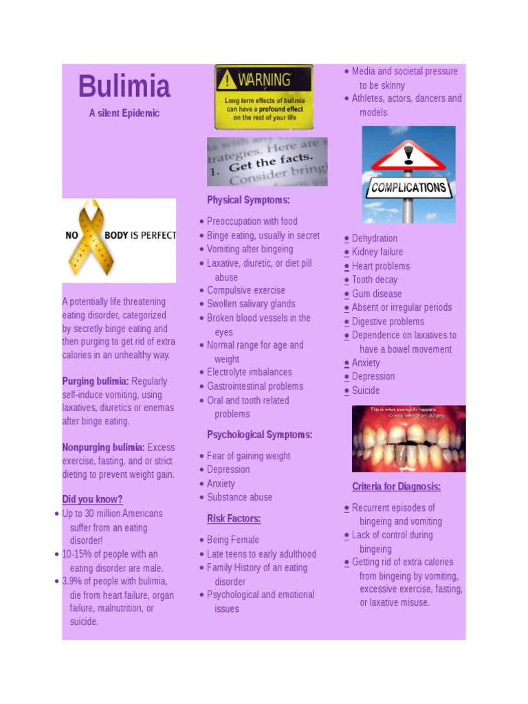 Bulimia Brochure | PDF | Bulimia Nervosa | Eating Disorder