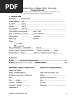 Application Form For MSC Studies in English-1