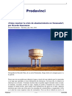 Como Resolver La Crisis de Abastecimiento en Venezuela Por Ricardo Hausmann PDF