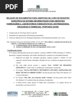 Livro de Registro Específico - Anvisa