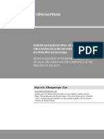 Individualização Da Pena: Da Relevâ Ncia Das Circunstâncias Judiciais para o Cumprimento Do Princípio Da Isonomia