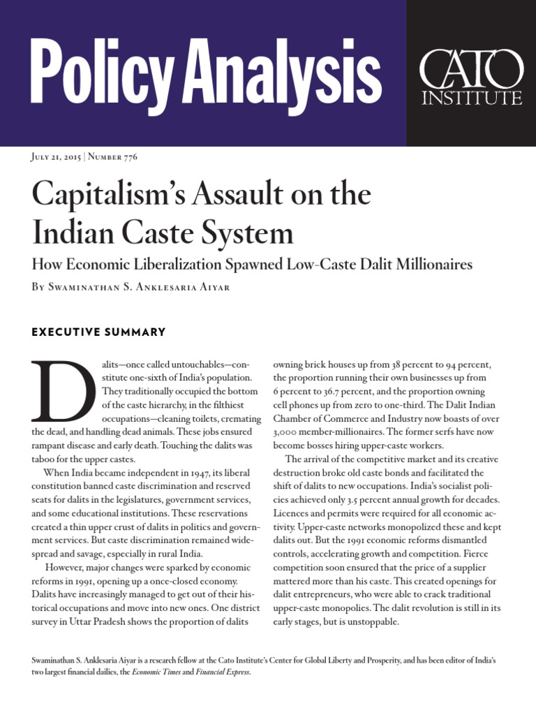 Dalit Empowerment in India's Caste System | PDF | Dalit | Capitalism