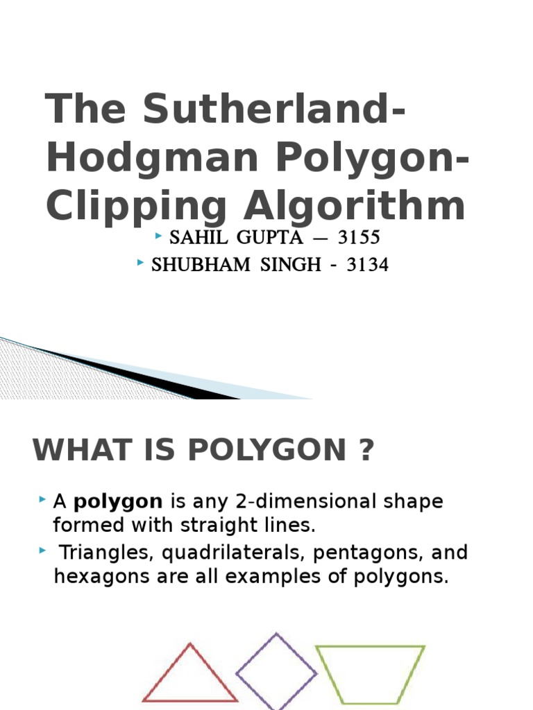 Sutherland-Hodgman Polygon Clipping | PDF | Polygon | Convex Set