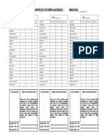 Relatório inspeção empilhadeiras checklist