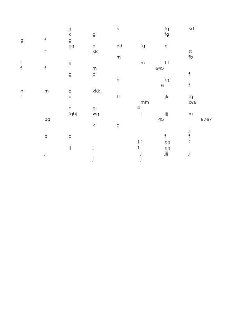 Random Character Sequence Analysis | PDF