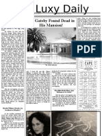 The Luxy Daily: Jay Gatsby Found Dead in His Mansion!