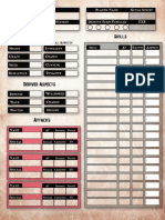 Through the Breach Fillable Character Sheet