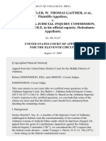 Robert Butler, W. Thomas Gaither v. The Alabama Judicial Inquiry Commission, Randall L. Cole, in His Official Capacity, 261 F.3d 1154, 11th Cir. (2001)