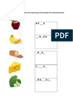 Healthy Food Name The Food Below Based On The Video That You Have ...