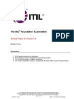 ITIL Foundation Examination SampleB v5.1