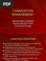 Convention Management - Managing Human Resource