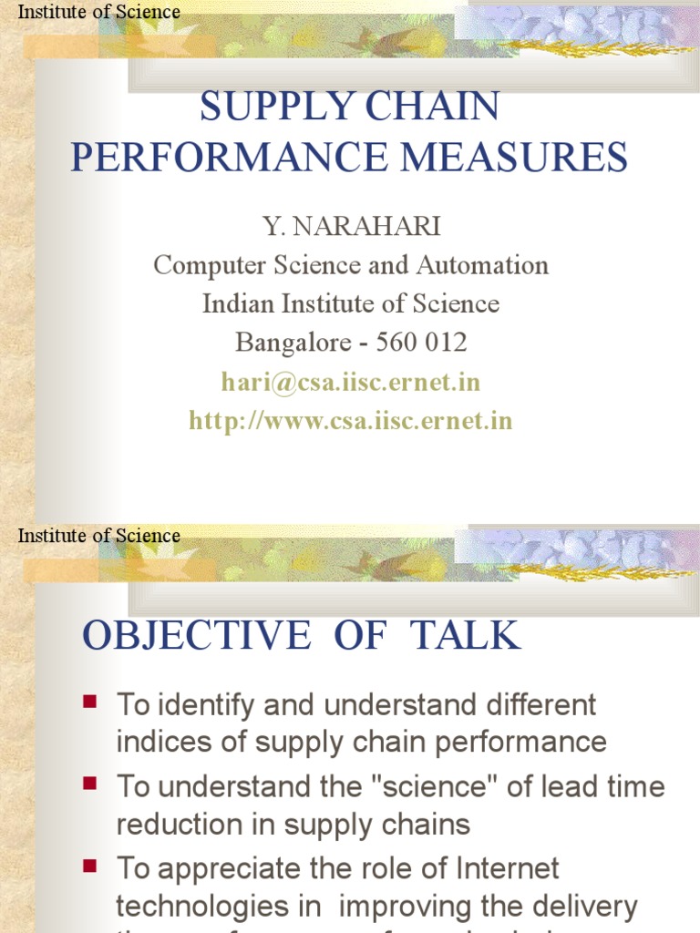 Supply Chain Performance Measures Explained | PDF | Inventory | Supply ...