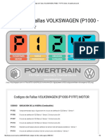 Codigos de Fallas VOLKSWAGEN (P1000 - P1FFF) Motor - AreaMecanica