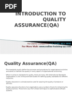 Introduction To Quality Assurance (Qa)