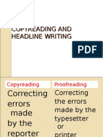 Copyreading and Headline Writing