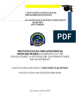 Metodologia Organizarii Si Desfasurarii Examenului de Master 2016