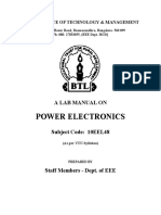 BTL 4th Sem Power Electronics Lab Manual
