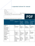 Manual Employee Appraisal Scheme