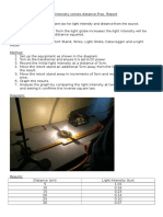 Inverse Square Law Prac Report