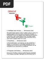 # Primavera P6 vs. Microsoft Project