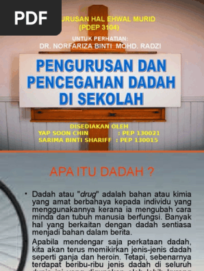 Pengurusan Dadah Pdf