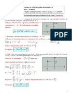 Forma Trigonométrica Dos Números Complexos - Gabarito - 2008 PDF