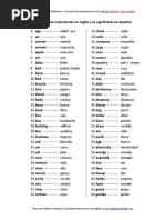 200 Palabras Importantes En Ingles Y Su Significado En Espanol Con Pronunciacion Vocabulario 5 Pdf Idiomas