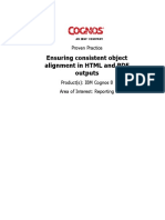 Cognos Ensuring Consistent Object Alignment in HTML and PDF Outputs