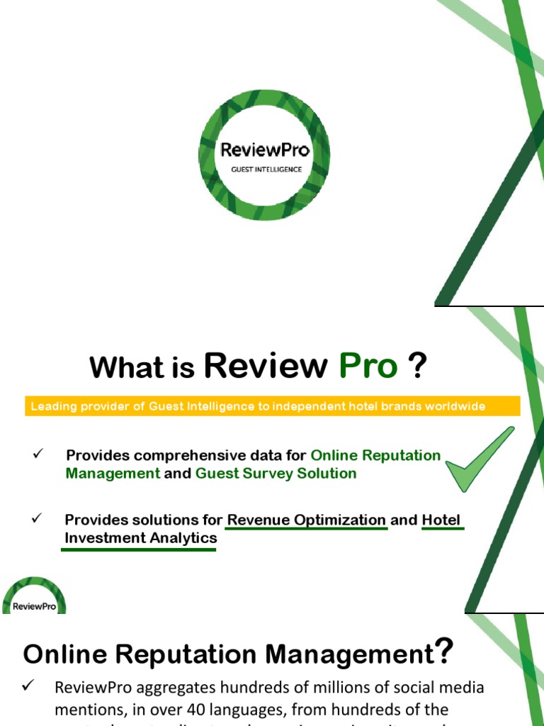 ReviewPro: Guest Intelligence Solutions | PDF | Business