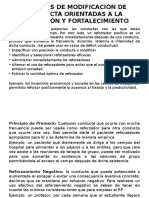 Técnicas de Modificación de Conducta Orientadas a La