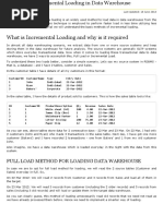 Methods of Incremental Loading in Data Warehouse