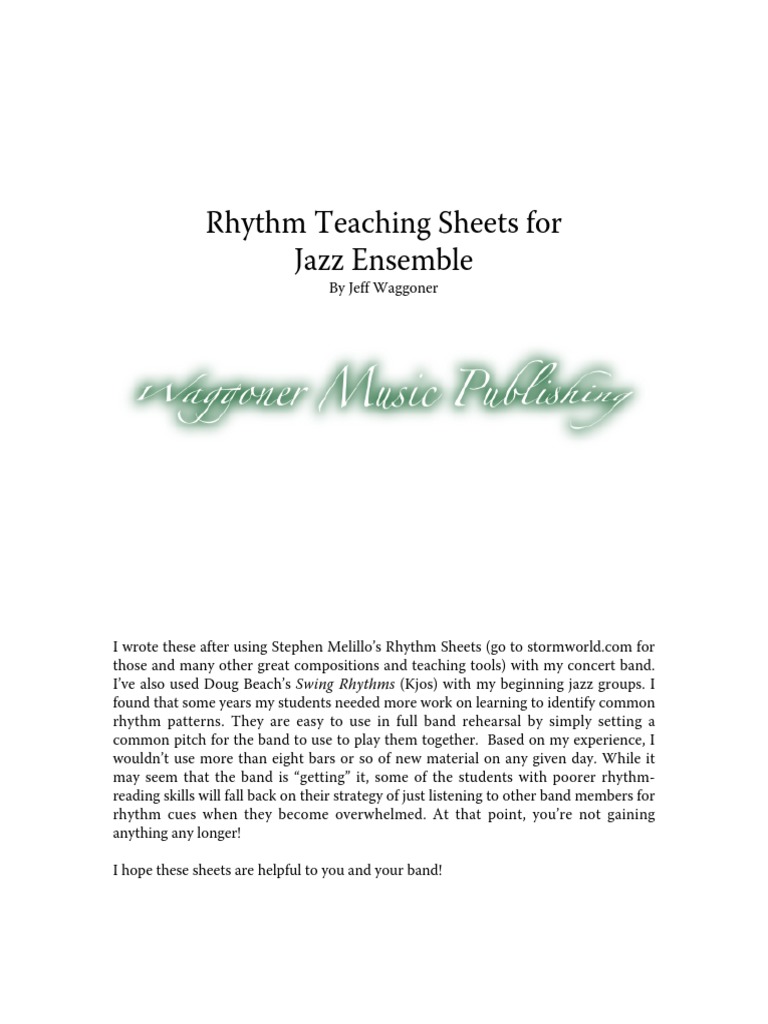 Unison Swing Rhythms Pdf