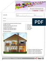 2012 4o Ano Prova Bimestral 1 Caderno 1 Ingles