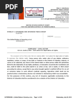 Download CATERBONE v the United States of America Etal COMPLAINT July 20 2016 Ver 20 Full by Stan J Caterbone SN318862497 doc pdf