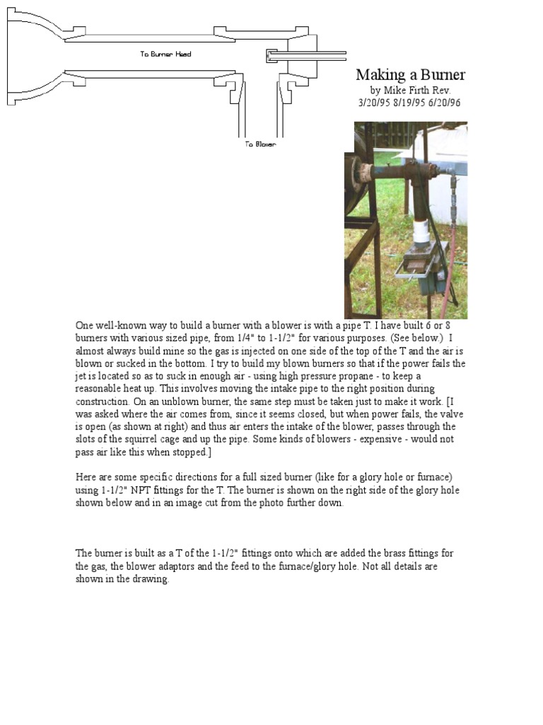 Making a Burner Pipe (Fluid Conveyance) Propane