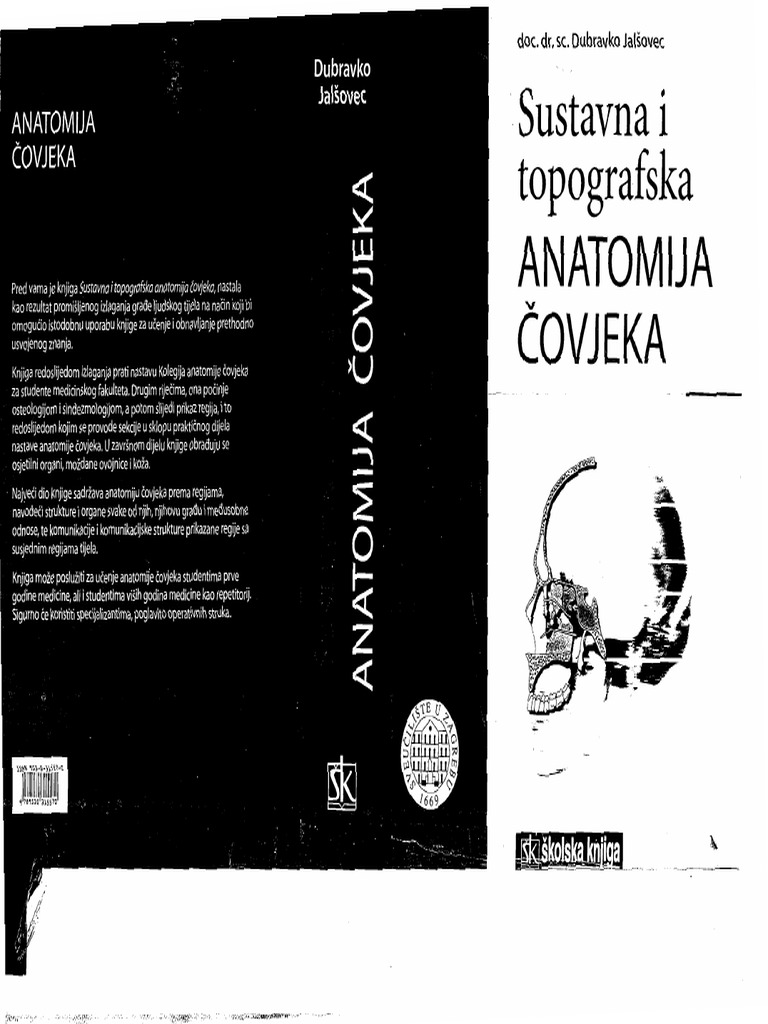 Sustavna I Topografska Anatomija Čovjeka - Jalšovec | PDF