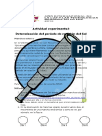 Actividad Experimental Periodo Rotacion Solar