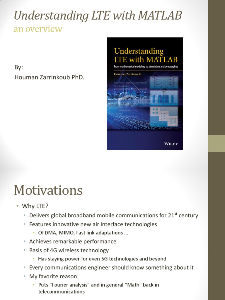 Understanding Lte With Matlab Pdf Mimo Lte Telecommunication