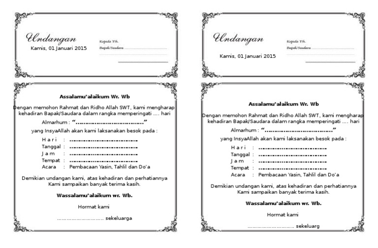 Contoh Undangan Tahlil 2docx