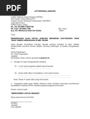 Macam Mana Pennggunaan Surat Pengesahan Majikan Epsa