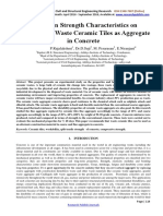 Studies On Strength Characteristics On Utilization of Waste Ceramic Tiles As Aggregate in Concrete