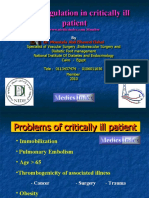 Anti-Coagulation in Critically Ill Patient by Dr Moustafa Elshal _ Medics Index Member