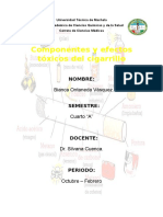 Componentes Del Cigarrillo y Sus Efectos Tóxicos