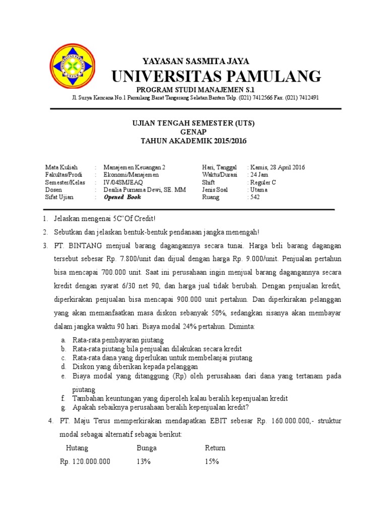 Lembar Jawaban Unpam Guru Paud
