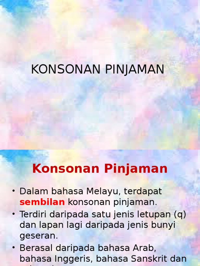 Konsonan Pinjaman Pdf